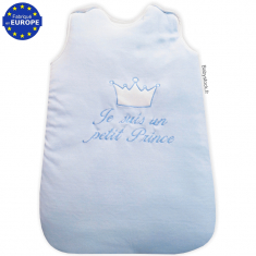 Gigoteuse bébé velours bleu Je suis un petit Prince 0/6 mois