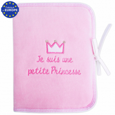 Protège carnet de santé rose Je suis une petite Princesse