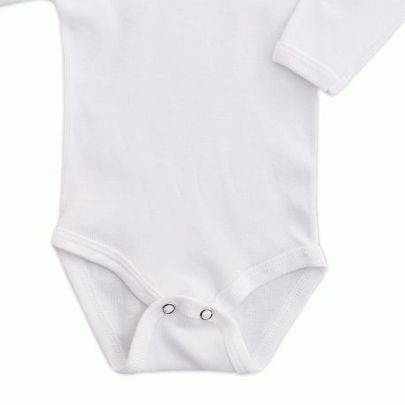 Body bébé manches longues en coton BIO certifié commerce équitable, 220 g/m²