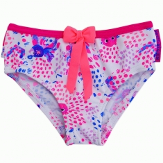 Culotte de bain blanc violine rose fluo Little Fish Petit Béguin