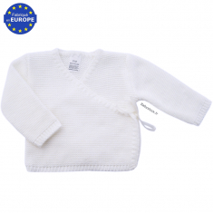 Brassière bébé prématuré 46-48 cm en tricot  maille blanc