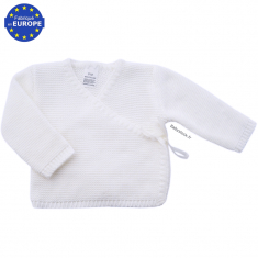 Brassière bébé prématuré 48 cm en tricot  maille blanc