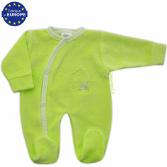 Pyjama bébé préma mixte 42cm velours vert anis vif Cigogne