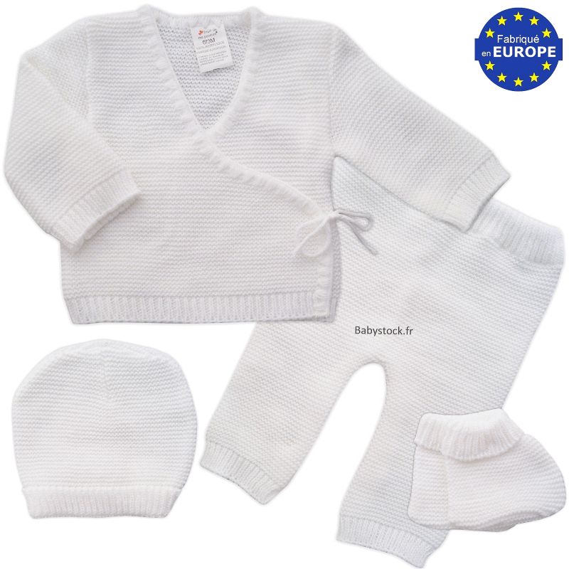 Trousseau de Naissance 3 pcs Gris - 0/1 mois