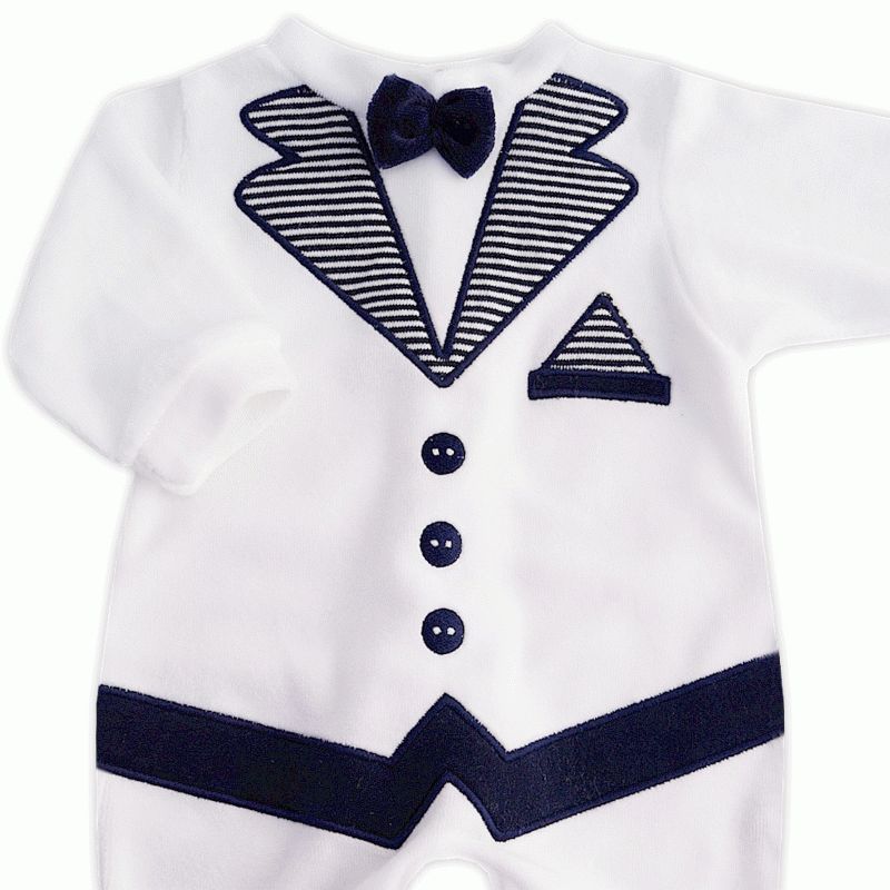 Pyjama Bebe Garcon Effet Smoking En Velours Blanc Brode Marine Fabrique Au Portugal A 13 99 Pyjama Bebe Garcon Effet Smoking En Velours Blanc Brode Marine Fabrique Au Portugal A 13 99