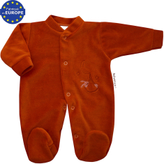 Pyjama bébé préma mixte 43cm velours turquoise Cigogne