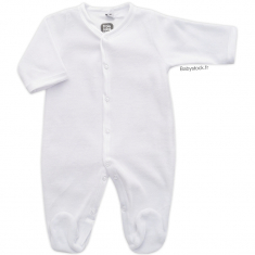 Pyjama bébé de baptême / cérémonie en velours et satin blanc