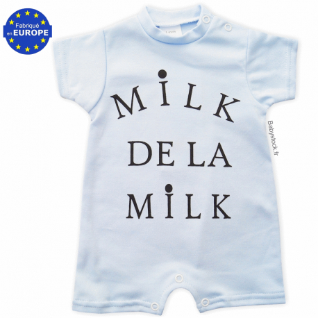 Combicourt bébé garçon jersey de coton bleu Milk de la Milk