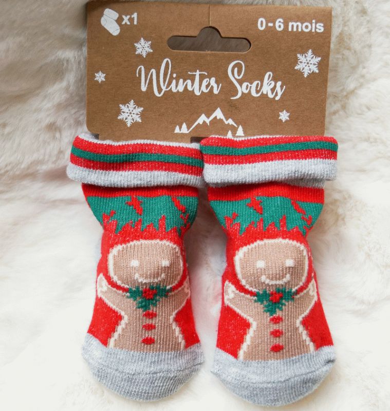 Chaussettes de Noël pour bébé avec un renne > Babystock