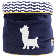 Panière de toilette en velours bleu marine Lama M'Ours 3,7 kg