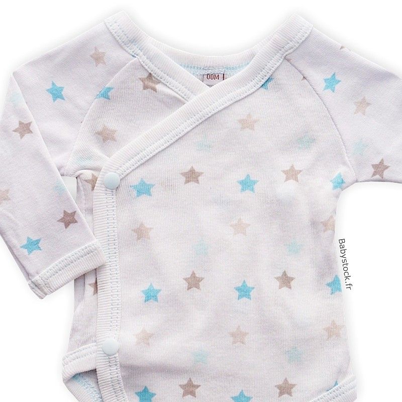 Lot 2 body croisé bébé fille en jersey coton blanc et rose > Babystock