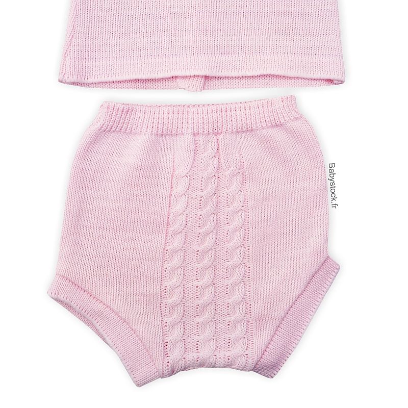 ENSEMBLE BEBE FILLE FLEUREE ROSE JULIANA