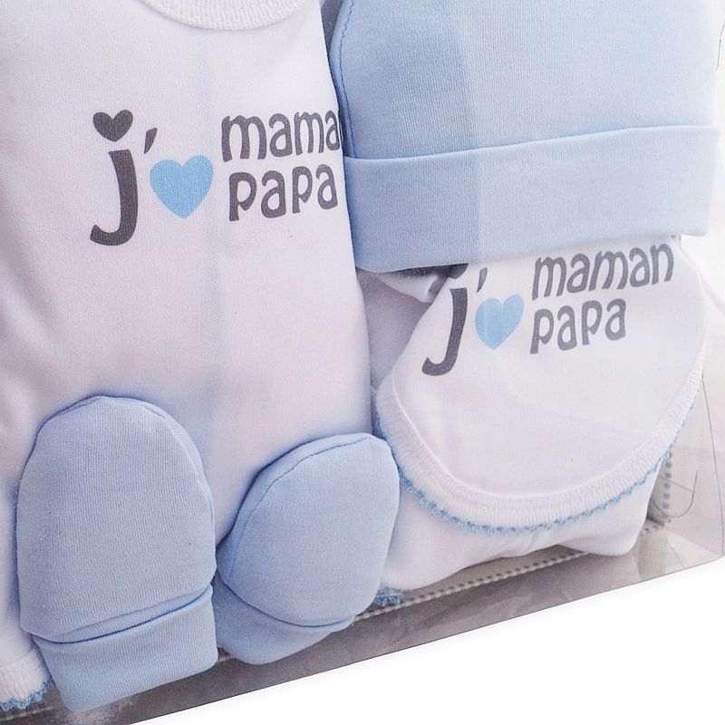 Coffret cadeau de naissance bébé garçon pyjama bonnet bavoir lapin bleu 0-3  mois - Cdiscount Puériculture & Eveil bébé