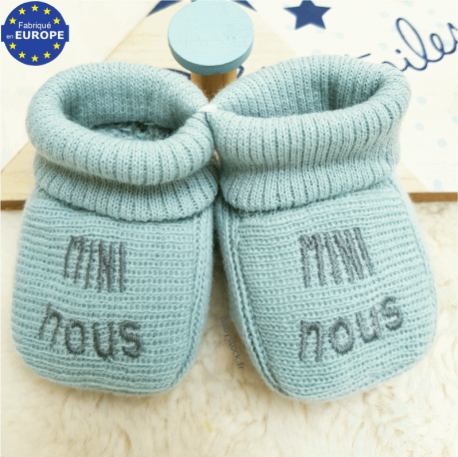 Chaussons bébé brodé - nuage