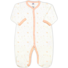 Pyjama bébé fille en velours blanc imprimé étoiles roses