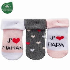 Lot 3 paires de chaussettes bébé naissance taille 0/3 mois mixte