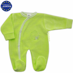 Pyjama bébé préma mixte 43cm velours vert anis vif Cigogne