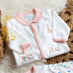 Lange bébé garçon en jersey coton blanc brodé Prince bleu > Babystock