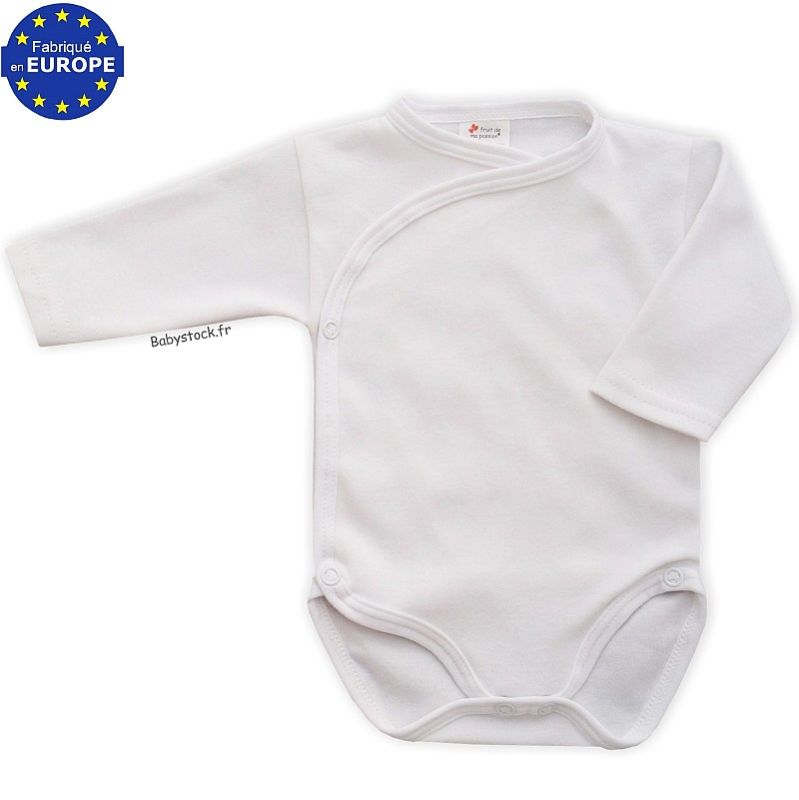 Lot 2 body croisé bébé garçon manches courtes en jersey 100% coton