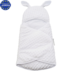 Nid d'ange siège-auto forme emmaillotage fourrure minky blanc