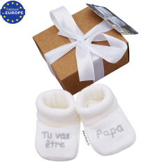 Chaussons bébé annonce grossesse futur Papa Tu vas être Papa