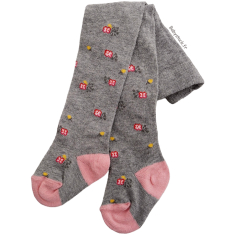 Collants bébé fille naissance à 3 mois 15/18 gris à fleurs roses