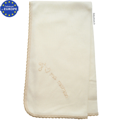 Lange bébé unisexe jersey coton crème brodé J'aime ma Maman