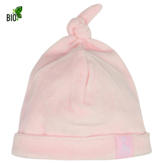 Bonnet bébé fille en velours côtelé rose bio Sophie la Girafe