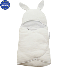 Nid d'ange bébé siège-auto forme emmaillotage en gaze coton écru