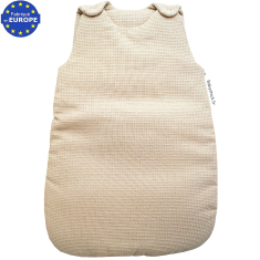 Gigoteuse bébé mixte 0-6 mois en coton nid d'abeille beige