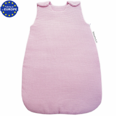 Gigoteuse bébé fille en coton nid d'abeille rose 0-6 mois