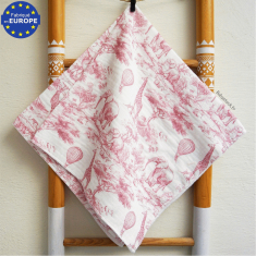 Lange b&eacute;b&eacute; fille en gaze 100% coton imprim&eacute; Savane rose