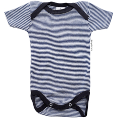Body b&eacute;b&eacute; mixte manches courtes en coton blanc &agrave; rayures grises
