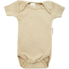 Body b&eacute;b&eacute; mixte unisexe en jersey coton beige manches courtes