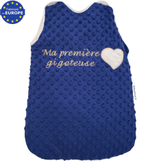 Gigoteuse gar&ccedil;on pr&eacute;matur&eacute; / naissance fourrure bleu royal 50cm