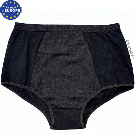 Culotte ventre plat en coton noir